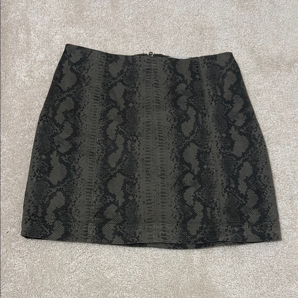 Snake Print Skirt
